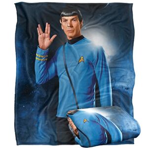 star trek spock officially licensed silky touch super soft throw blanket 50" x 60"