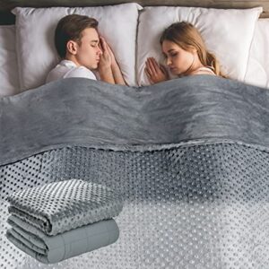 weighted blanket with 100% cotton cover, breathable soft heavy blanket, premium glass beads, good rest and deep sleep for adult, 60'x80' with 15lbs fits 140-190lbs, full size, gift for mom, parents