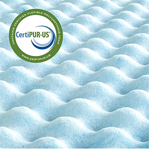 ZINUS 1.5 Inch Swirl Gel Cooling Memory Foam Mattress Topper / Cooling, Airflow Design / CertiPUR-US Certified, Twin