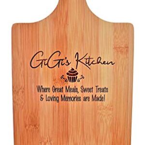 Gigi Gift Cookbook Stand Recipe Holder - Custom Engraved Bamboo Cutting Board Foldable Chef Easel Metal Hinge Kickstand iPad Tablet Compatible Christmas Birthday Mother Day Kitchen Decor (7.25x13.5)