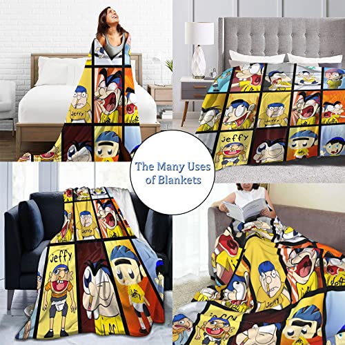 Blanket Throw Blanket with Fun Soft Flannel Light Luxury Comfortable Warm Plush Sufiber Blanket Bed Sofa Living Room 50''x40''