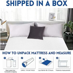 3 Inch Cool Gel Memory Foam Mattress Topper Queen Size Bed,Removable Soft Cover, Comfort Body Support & Pressure Relief,10 Year Warranty