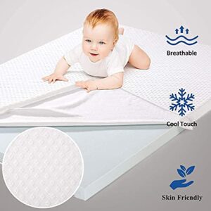 3 Inch Cool Gel Memory Foam Mattress Topper Queen Size Bed,Removable Soft Cover, Comfort Body Support & Pressure Relief,10 Year Warranty