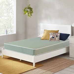 greaton, 5-inch medium firm water-resistance foam vinyl mattress, easy to clean, comfortable & noise free, twin, green