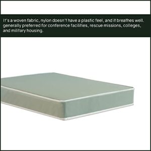 Greaton, 5-Inch Medium Firm Water-Resistance Foam Vinyl Mattress, Easy to Clean, Comfortable & Noise Free, Twin, Green