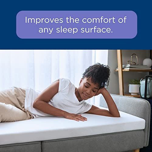 Tempur-Pedic TEMPUR Supreme 3-Inch Mattress Topper, Medium Firm, Queen, White