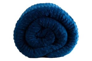 mosaic weighted blankets blue minky twin - 15lb
