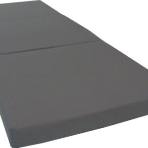 D&D Futon Furniture Gray Trifold Foam Beds 3 x 27 X 75 Inch, Floor Tri-Fold Bed, High Density Foam 1.8 Pounds