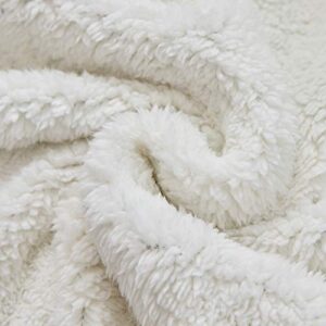 FY FIBER HOUSE Sherpa Fleece Plush Throw Blanket Super Warm Soft Cozy Fuzzy Microfiber for Couch Bed with Cobblestone Print, 50"X60", Taupe