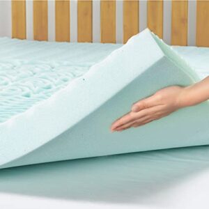 Mellow 4 Inch 5-Zone Memory Foam Mattress Topper, Cooling Gel Infusion, Queen