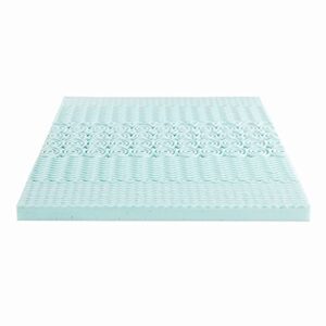 Mellow 4 Inch 5-Zone Memory Foam Mattress Topper, Cooling Gel Infusion, Queen