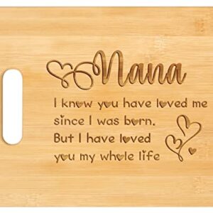 Nana Gifts, Nana Mothers Day Gift, Nana Gifts from Grandkids - Personalized Cutting Board, Nana Birthday Gifts, Nana Kitchen Gifts for Mothers Day Christmas (8.5 x 11 inch)