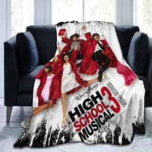 high school and musical kids flannel fleece lightweight air conditioner quilt throw blankets blanket plush microfiber blankets for all-season nap for women 60"x50"