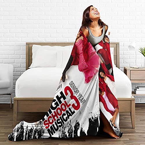 High School and Musical Kids Flannel Fleece Lightweight Air Conditioner Quilt Throw Blankets Blanket Plush Microfiber Blankets for All-Season Nap for Women 60"X50"