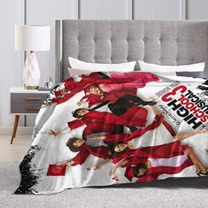 High School and Musical Kids Flannel Fleece Lightweight Air Conditioner Quilt Throw Blankets Blanket Plush Microfiber Blankets for All-Season Nap for Women 60"X50"
