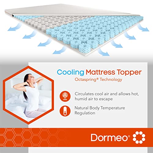 Dormeo Mattress Topper Queen - Relieving Octaspring Technology Mattress Topper - Queen Bed Toppers, Cooling Mattress Topper - 3 inch Mattress Topper Queen - Queen Size Mattress Toppers