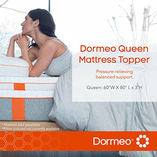 Dormeo Mattress Topper Queen - Relieving Octaspring Technology Mattress Topper - Queen Bed Toppers, Cooling Mattress Topper - 3 inch Mattress Topper Queen - Queen Size Mattress Toppers