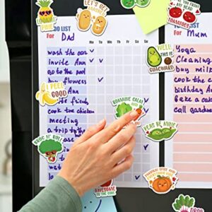 16PCS Funny Fridge Magnets Veggie and Fruit Puns Cute Magnets Vegetables Refrigerator Magnets Vegan Decorative Magnets Fun Magnets for Fridge Office School Whiteboard Magnet Stickers for Adult