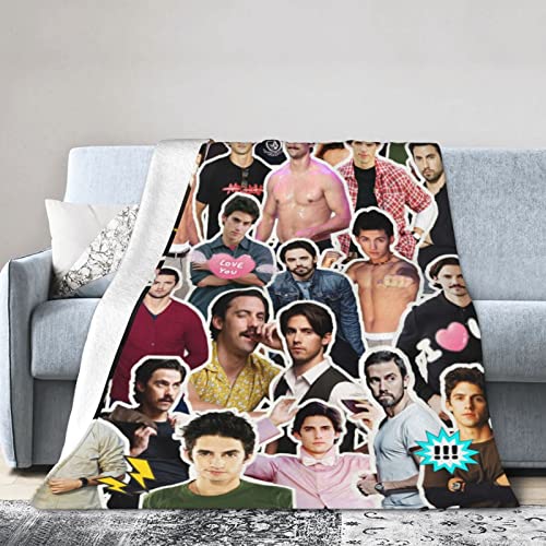 Blankets Milo Ventimiglia as Jess Mariano Soft and Comfortable Warm Fleece Throw Blankets Yoga Blankets Beach Blanket Picnic Blankets for Sofa Bed Camping Travel …