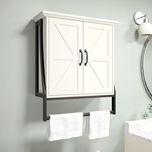 MXARLTR Over The Toilet Storage Cabinet, Over Toilet Bathroom Organizer with Barn Doors Above Toilet Storage Cabinet