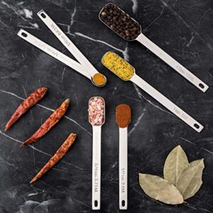 Hudson Essentials Stainless Steel Measuring Spoons Set for Dry or Liquid - Fits in Spice Jars - Set of 7