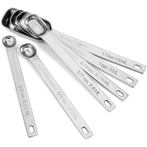 Hudson Essentials Stainless Steel Measuring Spoons Set for Dry or Liquid - Fits in Spice Jars - Set of 7