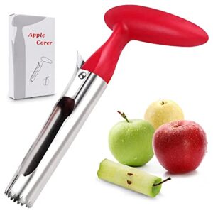 premium apple corer tool, apple corer remover for apple, pear, bell pepper, coconut, pineapple, easy to use durable portable apple cutter