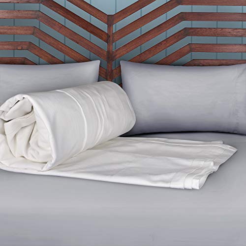 Urban Villa Cotton Thermal Blanket Made from 100% Soft Premium Cotton, Plain Weave, White, Twin 66"x 90", Perfect for Layering in Bed, LINT Free