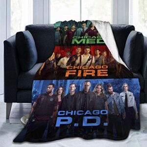 chicago pd blanket ultra soft home fleece flannel blanket all season throw blankets for sofa,bed tapestries cover 50"x40"