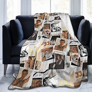 hehufhsd jj rudy outer banks merchandise flannel blankets cozy, warm and lightweight for sofa couch bed living room to be gift (50"x40")