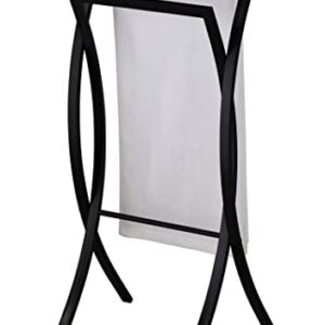 Kings Brand Furniture - Rusbac Metal Modern Freestanding Towel Rack Stand, Black