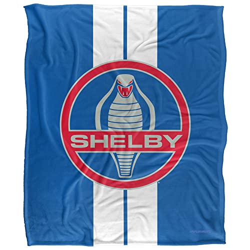 Shelby Cobra Blanket, 50"x60" Racing Stripe Silky Touch Super Soft Throw Blanket