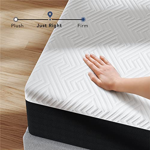 CHITA Full Size Hybird Mattress,10 Inches Gel-Infused Mattress,Fiberglass Free 7 Zone Pocket Spring Mattress,Mattress in a Box,100 Night Trial-10 Years WarrantyCertiPUR-US Certified