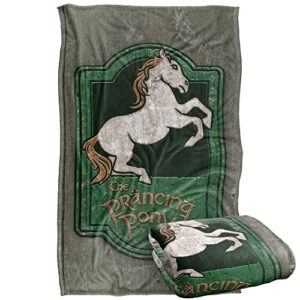 the lord of the rings blanket, 36"x58" prancing pony sign silky touch super soft throw blanket