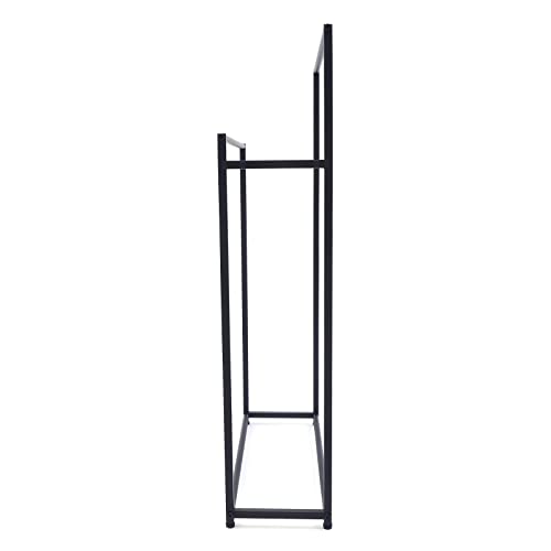 Gdrasuya10 Freestanding Towel Rack, 2-Tier Metal Towel Organizer Stand Floor Standing Towel Rack for Bathroom Pool Indoor Outdoor, 23.6 x 8.7 x 39.4 Inch