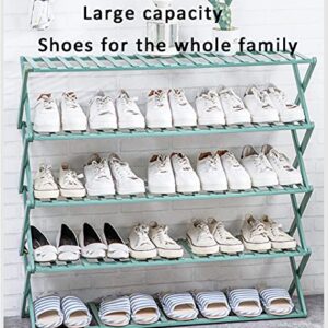 WUQIAO Foldable Large Shoe Rack Stackable Storage Shelves, No Need to Install, Stable and Durable, 5 Levels Large Capacity, Can Be Used As Decorative Racks and Flower Stand