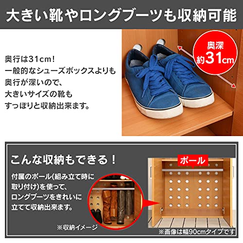 アイリスプラザ(IRIS PLAZA) Shoe Box, 5 Tiers, Width 23.6 x Depth 13.7 x Height 35.4 inches (60 x 34.9 x 90 cm), Movable Shelf,