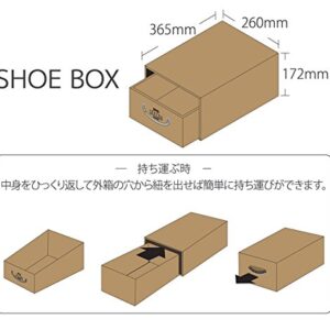 SHB-D-T Portable Shoe Box with Drawer, Brown