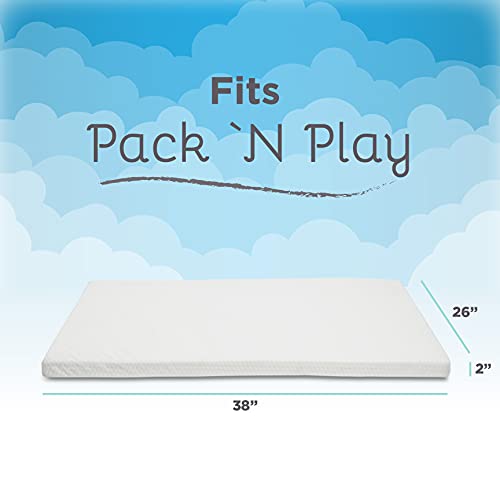 Milliard Memory Foam Pack N Play Mattress Topper (2 inch)