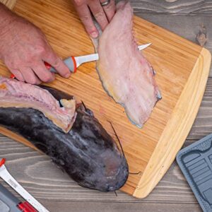 Wild Fish 5-Piece Fish Fillet Set for Filleting and Boning, 9 Inch, 7 1/2 Inch, and 6 Inch Fillet Knifes with Sharpener and Case