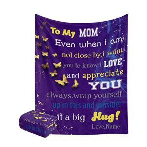 personalized name blanket for mom dad daughter son, custom throw blanket with name to my mom gift for mother day,father's day,birthday,christmas,wedding gift 60"x80"
