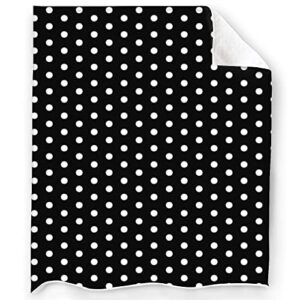 black and white dots blanket soft fleece throw blanket plush weighted blankets for couch bed living room