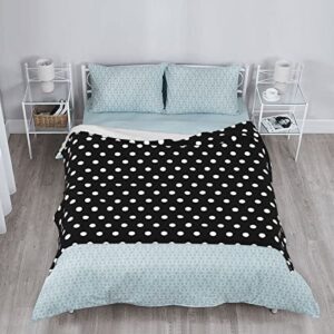 Black and White Dots Blanket Soft Fleece Throw Blanket Plush Weighted Blankets for Couch Bed Living Room