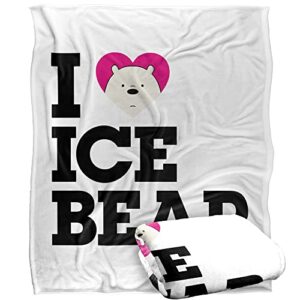 we bare bears heart ice bear officially licensed silky touch super soft throw blanket 50" x 60"