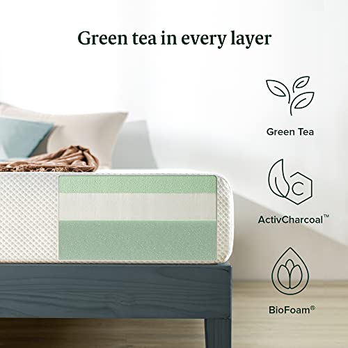 Zinus 8 Inch Green Tea Fresca Memory Foam Mattress/CertiPUR-US Certified/Bed-in-a-Box/Pressure Relieving/Made in USA, Queen