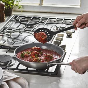 STAUB Skimmer Spoon, Perfect for Straining or Lifting Meat and Veggies from Broth, Durable BPA-Free Matte Black Silicone, Safe for Nonstick Cooking Surfaces