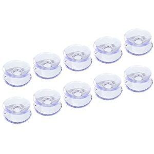 meccanixity glass table top spacers, 20mm dia. pvc double sided suction cup window wall hanger for home kitchen bathroom, pack of 20