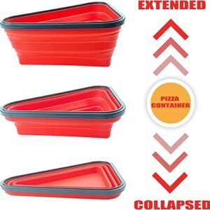 JohnYachin Reusable Pizza Slice Storage Container – Foldable Pizza Box Container With Lids – Collapsible Silicone Pizza Storage – Durable and Reliable – Food-Friendly Materials