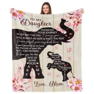 Novifaly Gifts for Daughter from Mom Gifts for My Daughter Blanket Mothers Birthday Gift for Daughter from Mom Best Daughter Gift Ideas for Daughter from Mom Throw Blanket 50×60inch