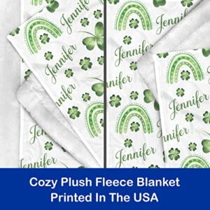 Personalized Saint Patricks Day Blanket,Rainbow St Patricks Day Blanket,Clover Blanket,Shamrock Blanket,Shamrock Throw Blanket,St Patricks Blanket,St Patricks Throw Blanket,Irish Throw Blanket